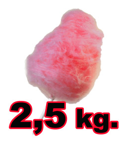 Candyfloss-sukker, rød, 10 kg