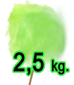 Candyfloss-sukker, grøn, 2,5 kg
