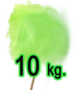 Candyfloss-sukker, grøn, 10 kg