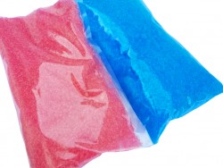 Rød+blå sukker, 2x1 kg., pose