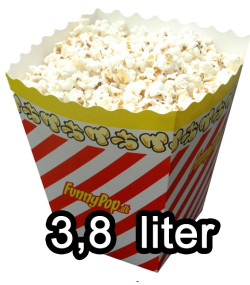 Popcornbæger, 3,8 liter, 50 stk.