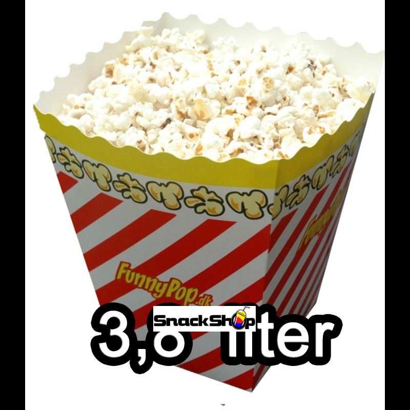 Popcornbæger, 3,8 liter, 50 stk.